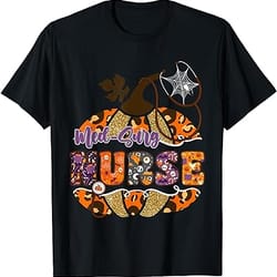 med surg nurse leopard halloween pumpkin costume t-shirt