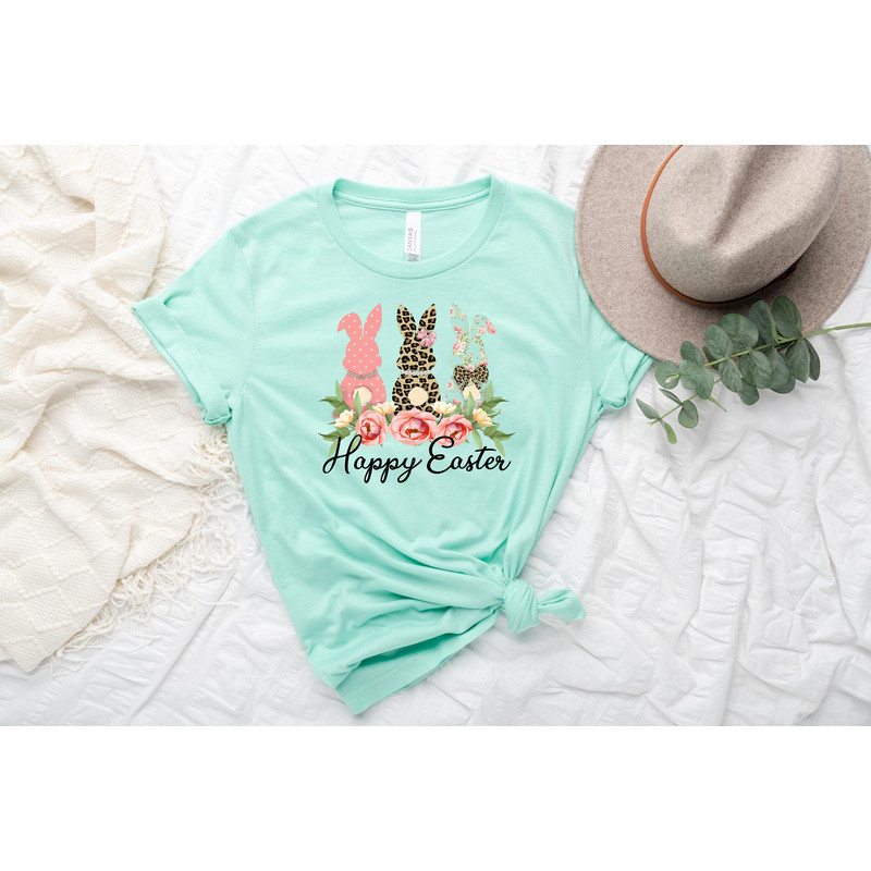 Happy Easter Shirt, Happy Easter Bunnies Shirt, Bunny Shirt, easter Bunny Shirt, Cute Easter Shirt, Leopard Bunny Shirt, Easter Matching Tee - 4.jpg