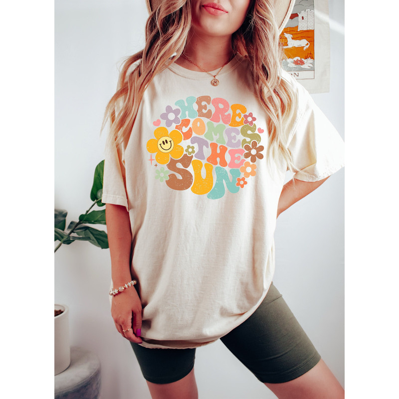 Here Comes The Sun Shirt, Summer Shirt, Beach Vacation Shirt,Beach Shirt,Summer Outfit,Vacation Shirt,2023 Beach Shirt,Summer Vacation Shirt - 1.jpg
