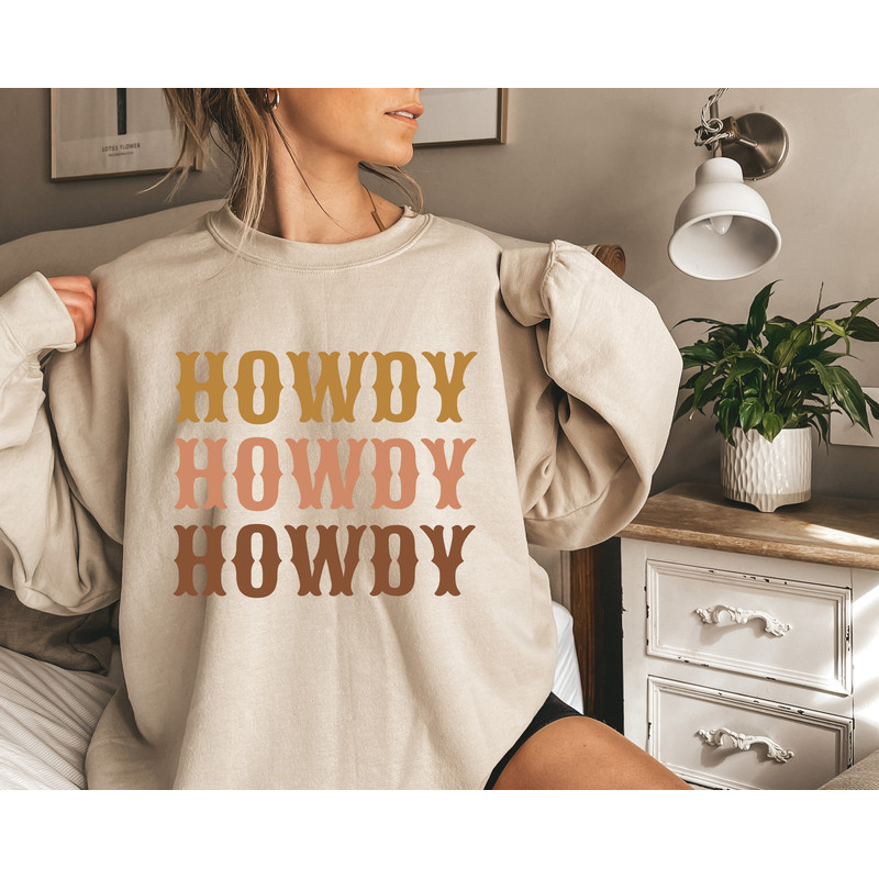 Howdy Sweatshirt, Western Hoodie, Texas Sweatshirt, Cowboy Shirt, Southern Shirt, Boho Shirt, Cowgirl Sweatshirt, Country Sweatshirt - 2.jpg