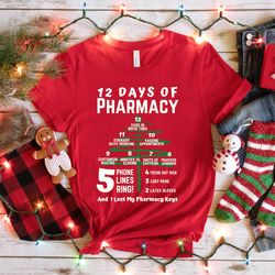 pharmacy shirt, christmas pharmacy t shirt, pharm tech shirts for christmas, pharmacy technician gifts, funny pharmacist