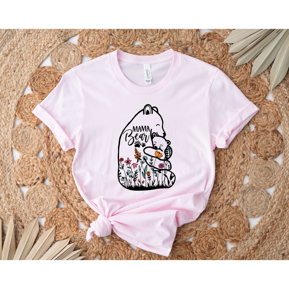 Mama Bear Shirt, Mom Shirt, Mama Bear, Cute Mama Bear and Baby with Wildflowers, Mom T-Shirt, Mommy Shirt, Mother's Day Gift,Mama Sweatshirt - 4.jpg
