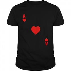 ace of hearts cards deck halloween shirt