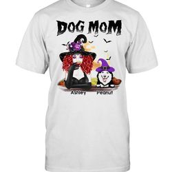 halloween witch dog mom personalized shirt