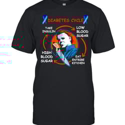 michael myers diabetic cycle halloween shirt