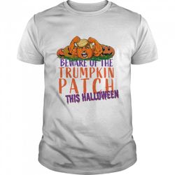 beware of the trumpkin patch this halloween shirt