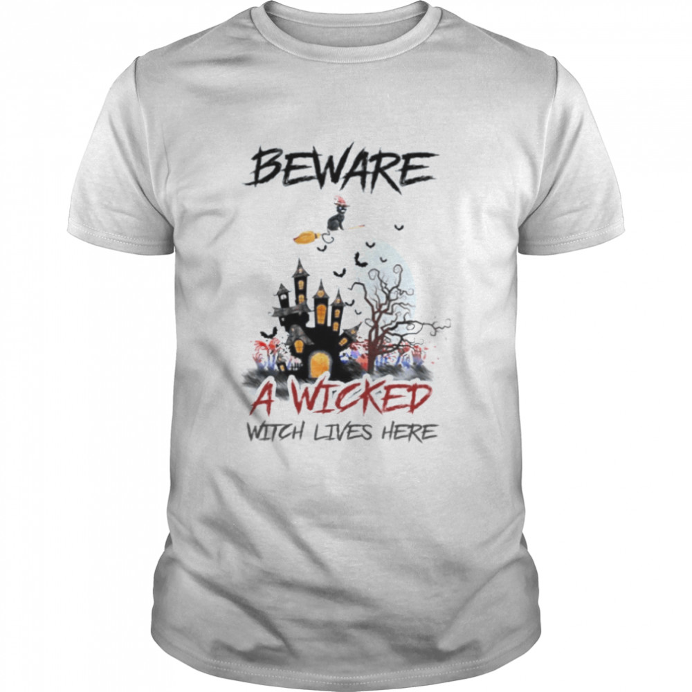 Comfort Colors Retro Halloween Beware A Wicked Shirt.jpg