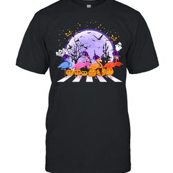 flamingo witch abbey road happy halloween 2021 shirt