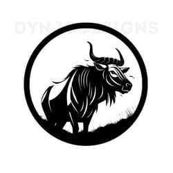 wildebeest svg, wildebeest clipart, wildebeest png, wildebeest head, wildebeest cut files for cricut , animals silhouett