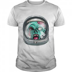 zombie astronaut funny halloween horror scary t-shirt