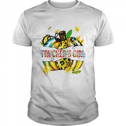 awesome truckers girl thankful grateful blessed shirt