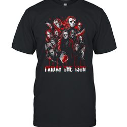 horror movies characters friday the 13th halloween shirt
