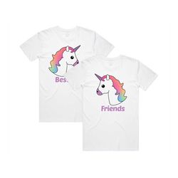 unicorn best friends matching t-shirts tees tops set babes bff's squad funny gift