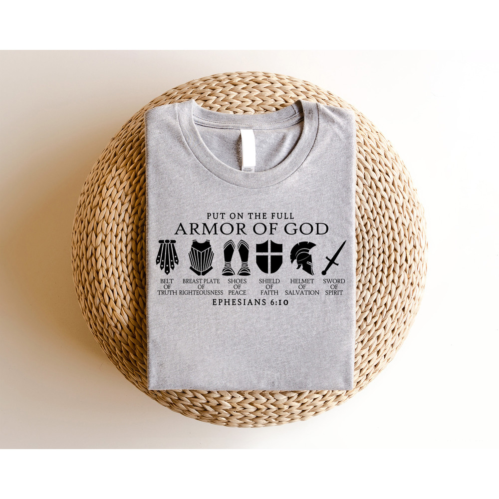 Put on The Full Armor of God Shirt, Christian Gifts, Catholic Shirt, Christian Shirts, Religious Gifts For Women, Bible Verse Shirt, EA5082 - 4.jpg