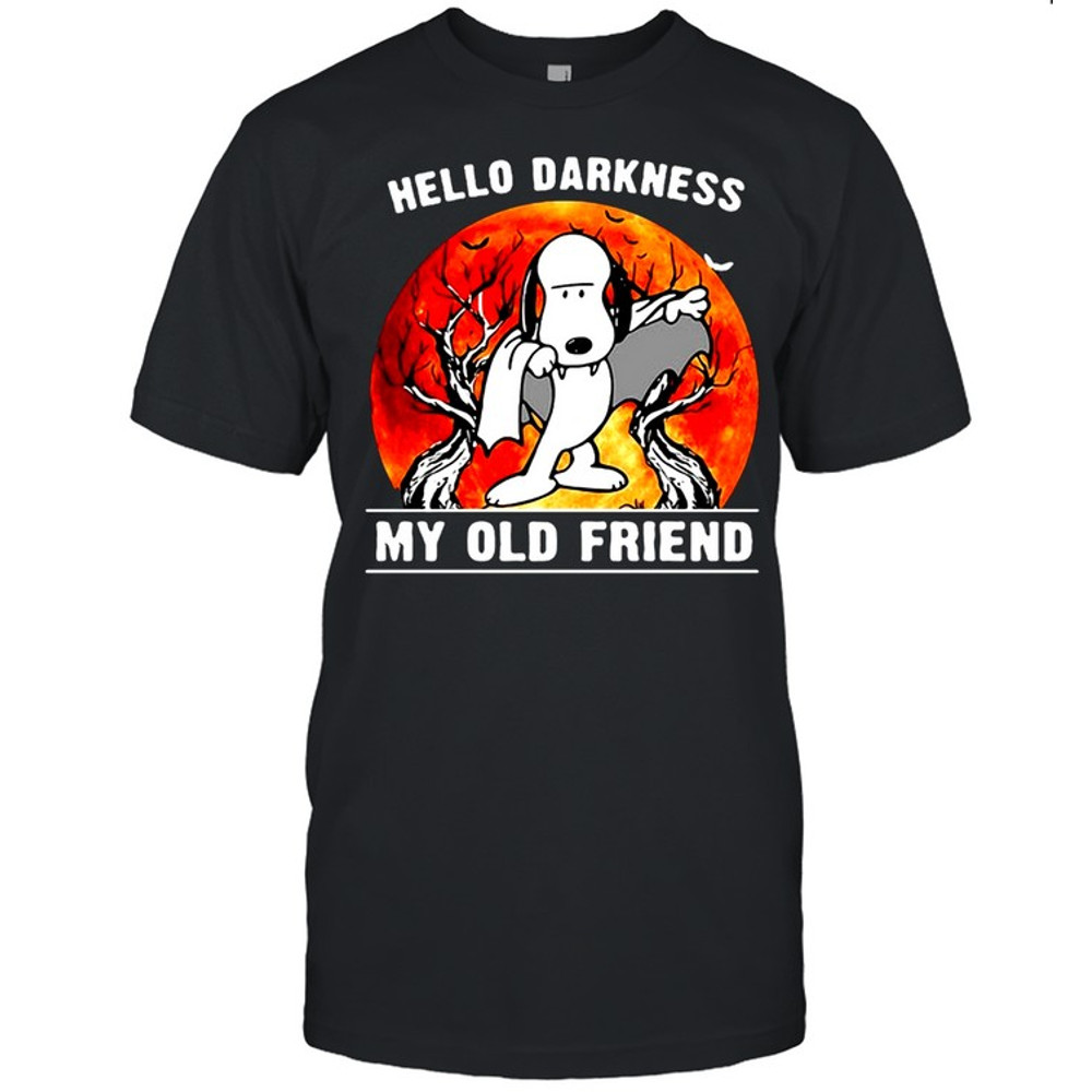 Snoopy Hello Darkness My Old Friend Moon Halloween T-shirt.jpg