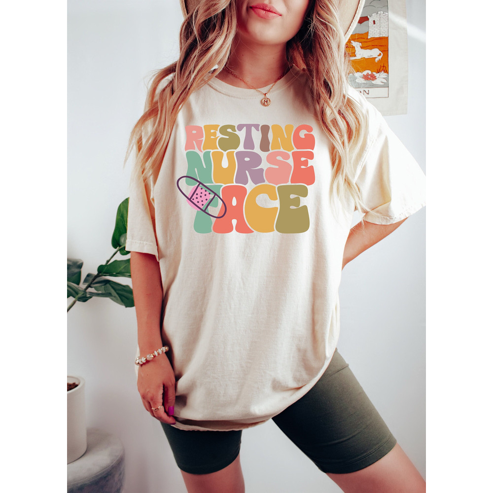 Resting Nurse Face, Nurse Shirt, Nursing School Tee, Nurse Shirt, Funny Nursing Shirt, Friends Nurse Shirt, Nursing School T Shirt - 1.jpg