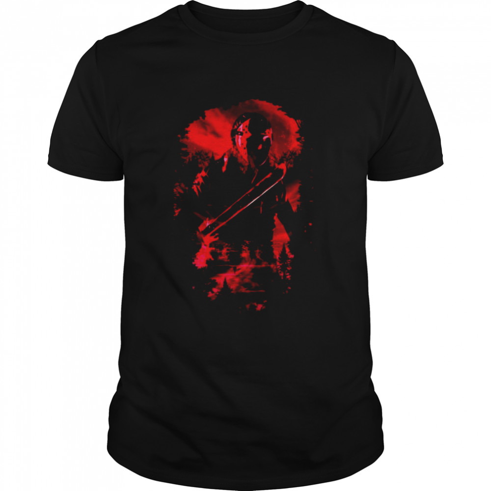 Friday The 13th Jason Silhouette Scary Movie Halloween shirt.jpg