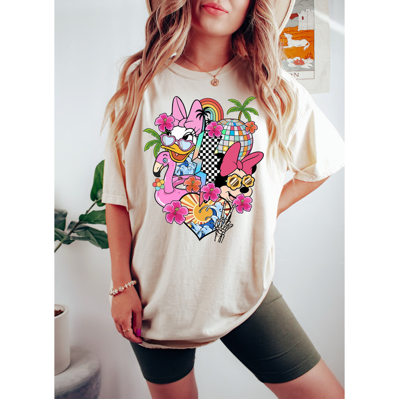 Retro Minnie and Daisy Shirt, Minnie and Daisy Summer Shirt, Beach Shirt, Summer Women Tshirt, Disney Women Beach Shirt, Summer Girls Tshirt - 1.jpg