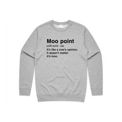 moo point definition friends jumper sweater sweatshirt joey tribbiani retro 90's vintage gift meme funny