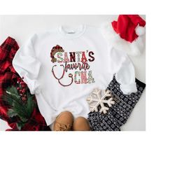 santa's favorite cna shirt, christmas santas nurse shirt, cna winter fashion, funny christmas shirt, gift nurse, rn shir