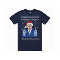 boris johnson vaccine t-shirt tee top funny lockdown vaccinated vaccine politics politician passport