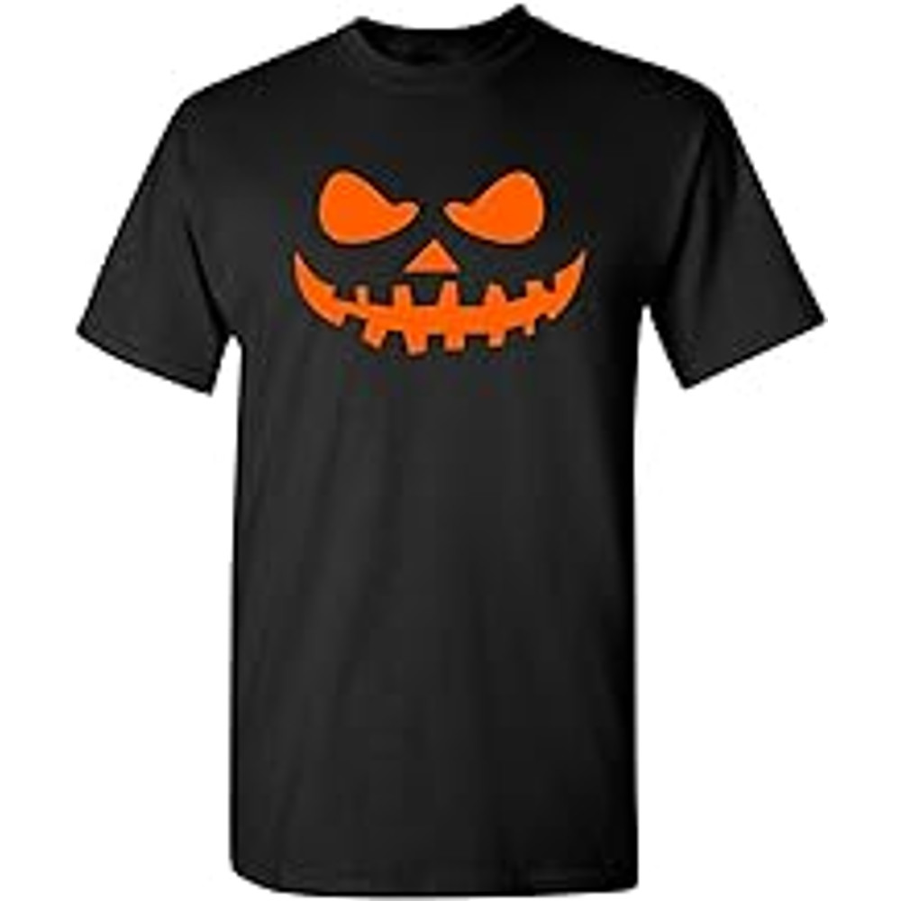 Teeth Pumpkin Emoticon Graphic Costume Funny Halloween T-Shirt.jpg