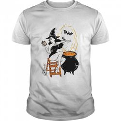 halloween witch pin up vintage retro super cool best gift top shirt