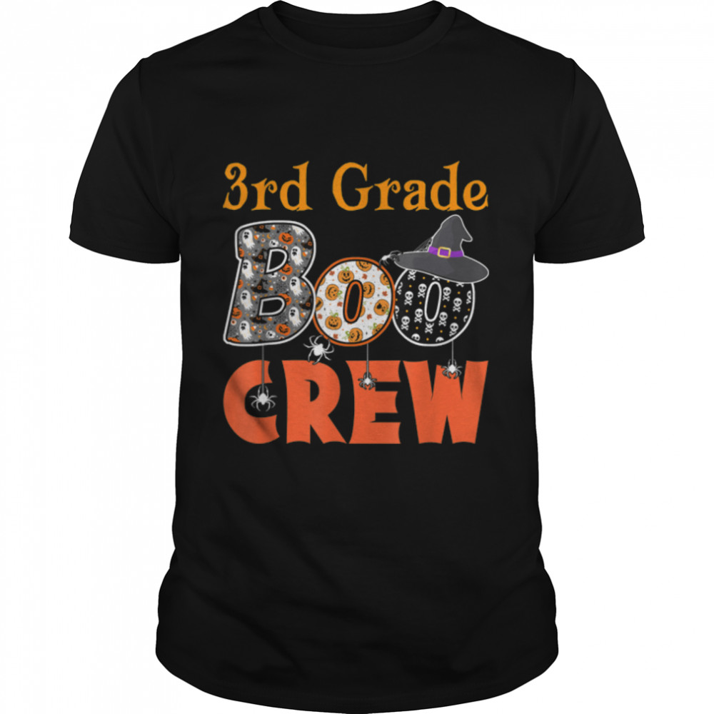 Spooky Halloween Teacher Student 3rd Grade Boo Crew T-Shirt B0B7F2JV9W.jpg