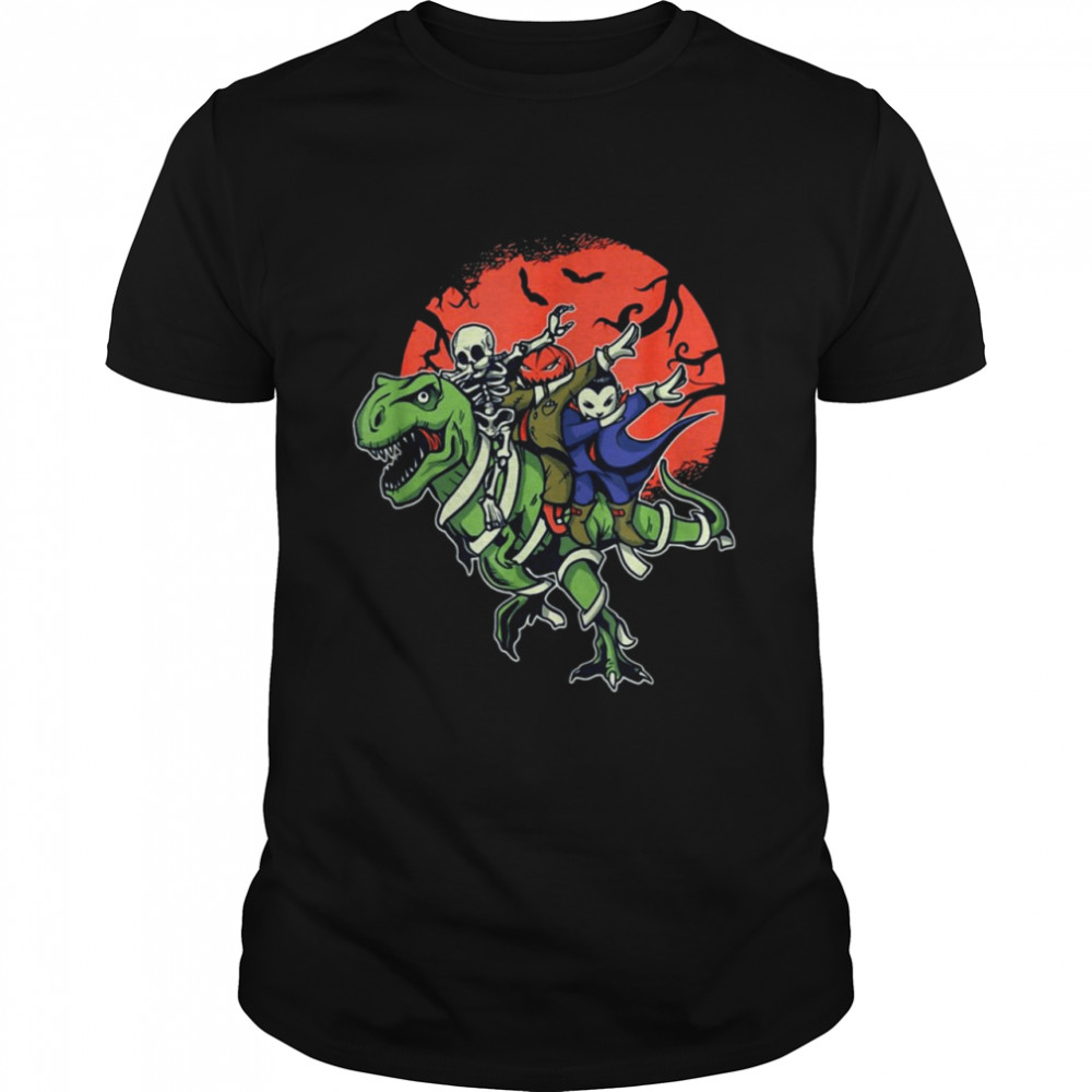 Dinosaur Adult And Youth Halloween T-Rex With Friends Essential T-shirt.jpg