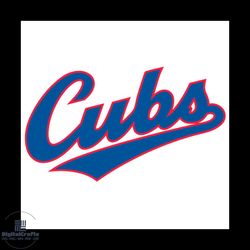 chicago cubs text logo mlb baseball svg, sport svg, chicago cubs svg