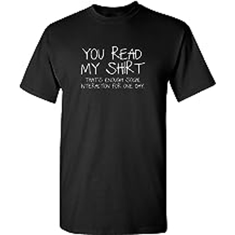 Enough Social Interaction Graphic Novelty Youth T Shirt YM Black.jpg