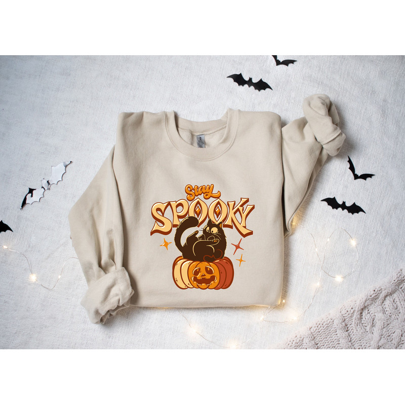 Stay Spooky Sweatshirt, Halloween Sweatshirt, Spooky Season Shirt, Ghost Halloween, Halloween Gift shirt, Womens Halloween Sweatshirt - 3.jpg