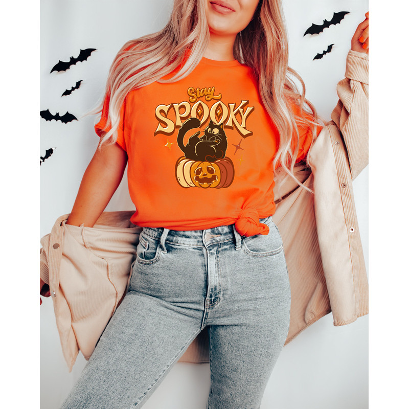Stay Spooky Sweatshirt, Halloween Sweatshirt, Spooky Season Shirt, Ghost Halloween, Halloween Gift shirt, Womens Halloween Sweatshirt - 4.jpg