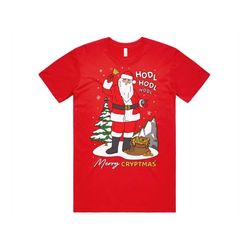 merry cryptmas t-shirt tee top xmas funny btc crypto cryptocurrency stocks