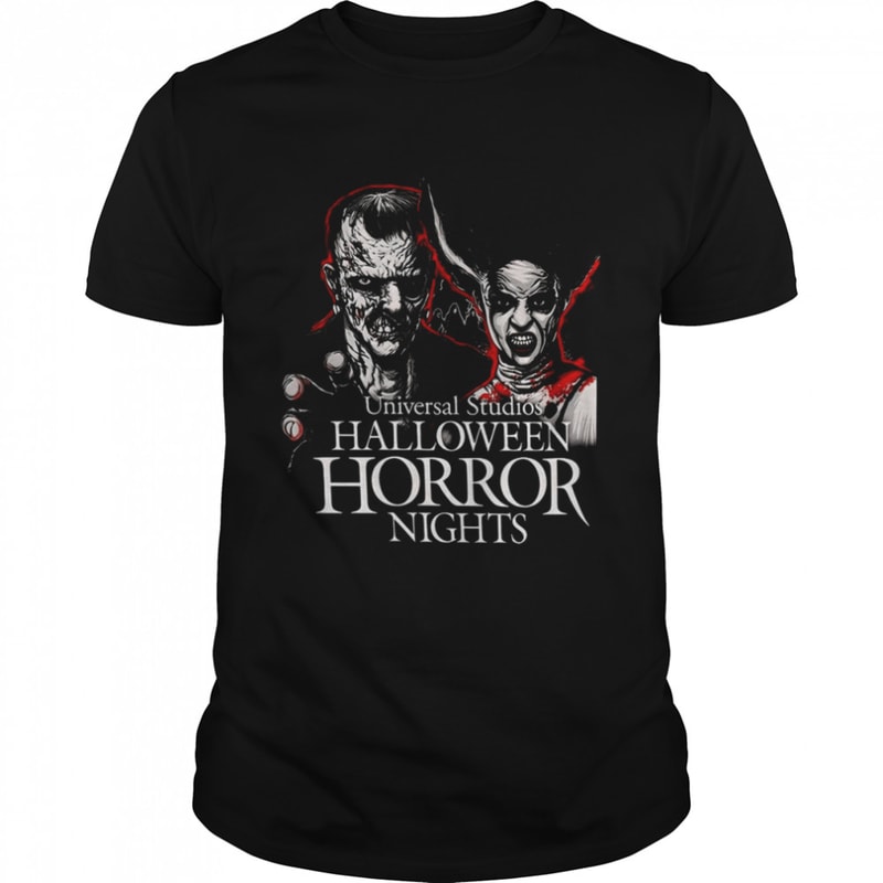 Halloween Horror Nights Frankenstein & Bride Of Frankenstein Horror Movie Universal Monsters shirt.jpg