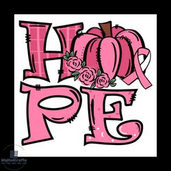 hope breast cancer svg, breast cancer awareness svg, pink ribbon svg