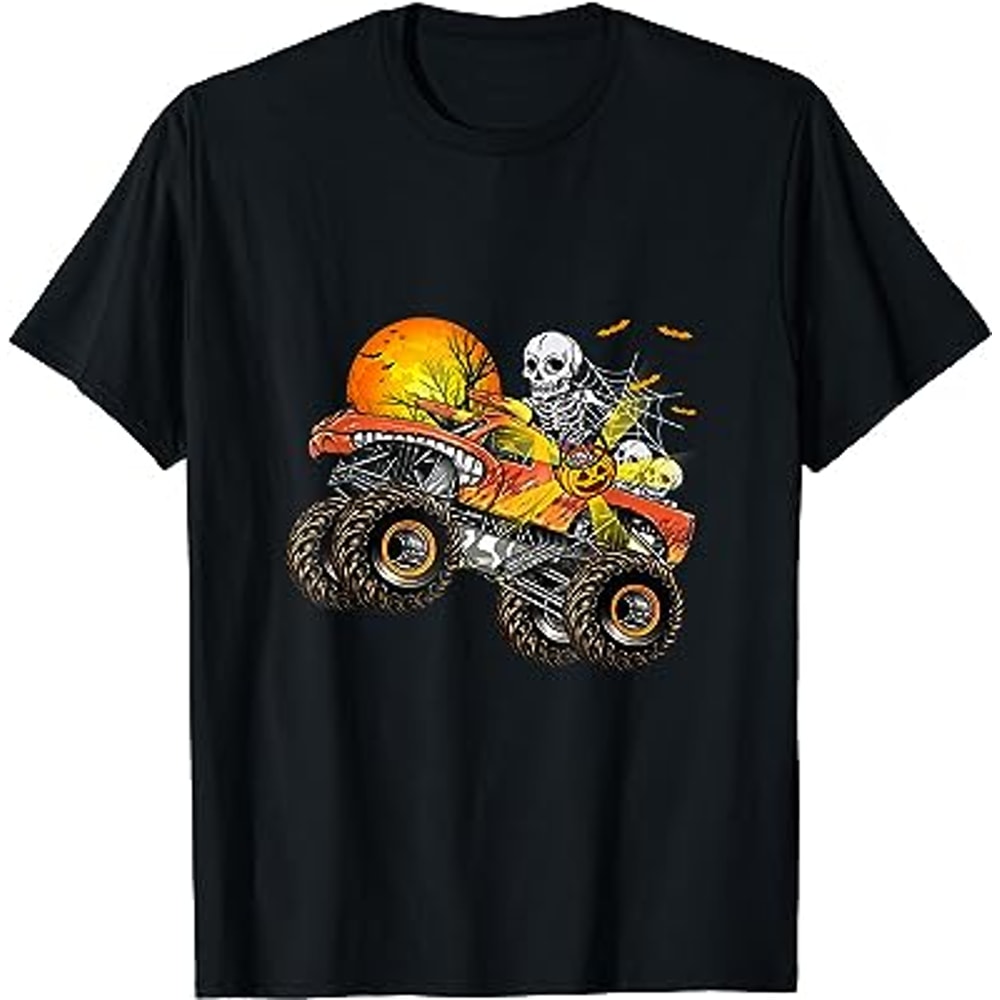 Skeleton Drive Monster Truck Halloween Race Horror Season T-Shirt.jpg