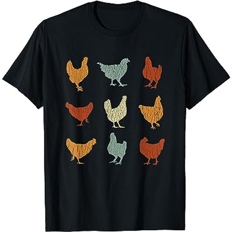 Vintage Chickens Funny Cute Farm Pet Owner Gift Men Women T-Shirt.jpg
