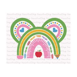 rainbow teacher svg, boho rainbow svg, teacher appreciation svg, back to school svg, teacher shirt svg, teacher life svg