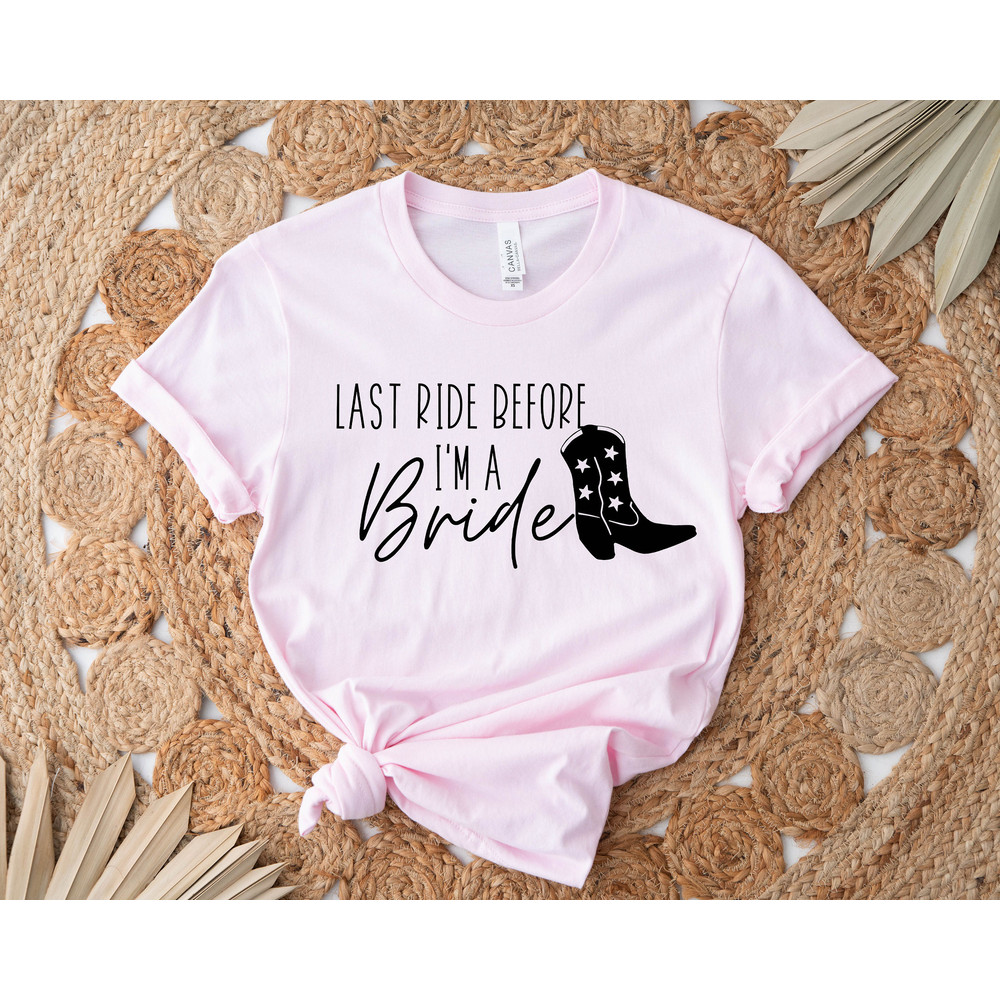 Western Bachelorette Party Shirt, Cowgirl Bachelorette Shirt, Last Ride Before I'm A Bride Tee, Cowboy Take Me Away T-Shirt, Bride Shirt - 3.jpg
