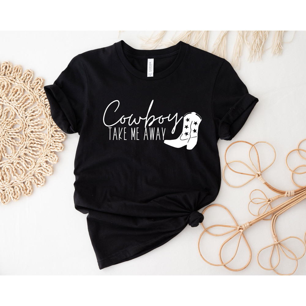 Western Bachelorette Party Shirt, Cowgirl Bachelorette Shirt, Last Ride Before I'm A Bride Tee, Cowboy Take Me Away T-Shirt, Bride Shirt - 4.jpg