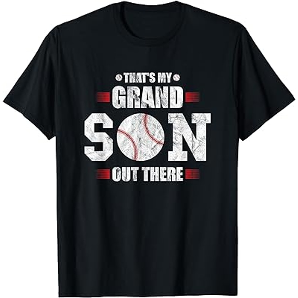 That's My Grandson Out There Baseball Gift Grandma Grandpa T-Shirt.jpg