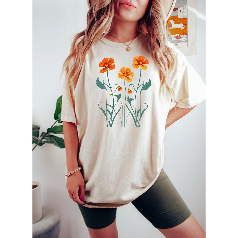 Wild Flowers Shirt, Nature Lover Shirt, Ladies Shirts, Gift for Womens, Wildflower Tshirt, Floral Tshirt, Botanical Shirt, Flower Shirt - 1.jpg