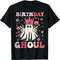 Birthday Ghoul Floral Ghost Kid Girl Groovy Halloween Party T-Shirt.jpg