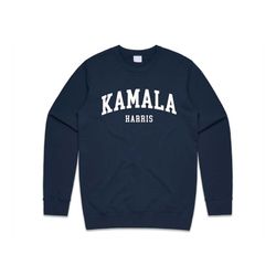 kamala harris college jumper sweater sweatshirt usa election 2024 vote for biden harris for president mens womens