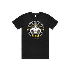 dwight schrutes gym for muscles t-shirt tee top funny us office dwights gym bodybuilder fitness weightlifting squat gift