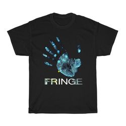 fringe tv series logo men's black t-shirt size s to 5xl