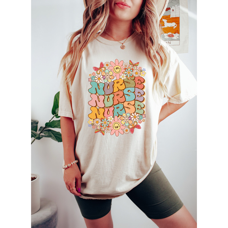 Wildflowers Nurse Shirt, Nurse Shirt,Nursing School Tee Cute Nurse Shirt Nurse t-shirt Tshirt For Work RN Nurse Shirt Registered Nurse Shirt - 1.jpg