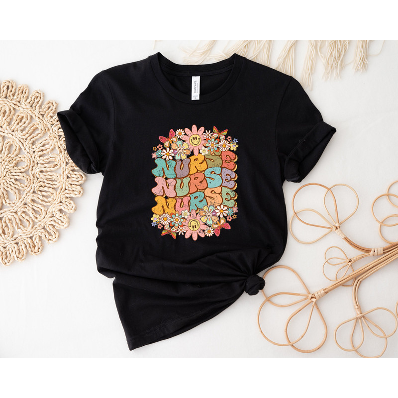 Wildflowers Nurse Shirt, Nurse Shirt,Nursing School Tee Cute Nurse Shirt Nurse t-shirt Tshirt For Work RN Nurse Shirt Registered Nurse Shirt - 4.jpg