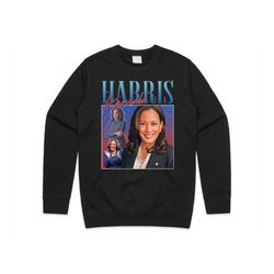 kamala harris homage jumper sweater sweatshirt us president election campaign 2024 retro 90's vintage